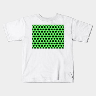 Football / Soccer Ball Texture on Green Background Kids T-Shirt